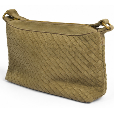 Farfouillette Sac Besace Tressé Taupe côté