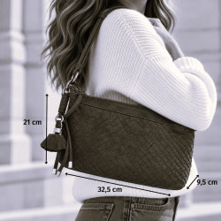 Farfouillette Drawstring Bag Woven Taupe