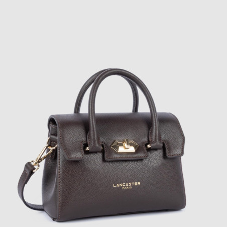 Lancaster Milano Cosmos Mini Sac A Main 547-79 Marron Foncé côté