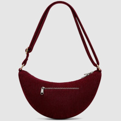 Hindbag Andrea Sac Banane En Velours Bio Bordeaux dos