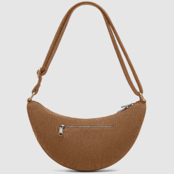 Hindbag Andrea Banana Bag in Bio Velvet Macchiato