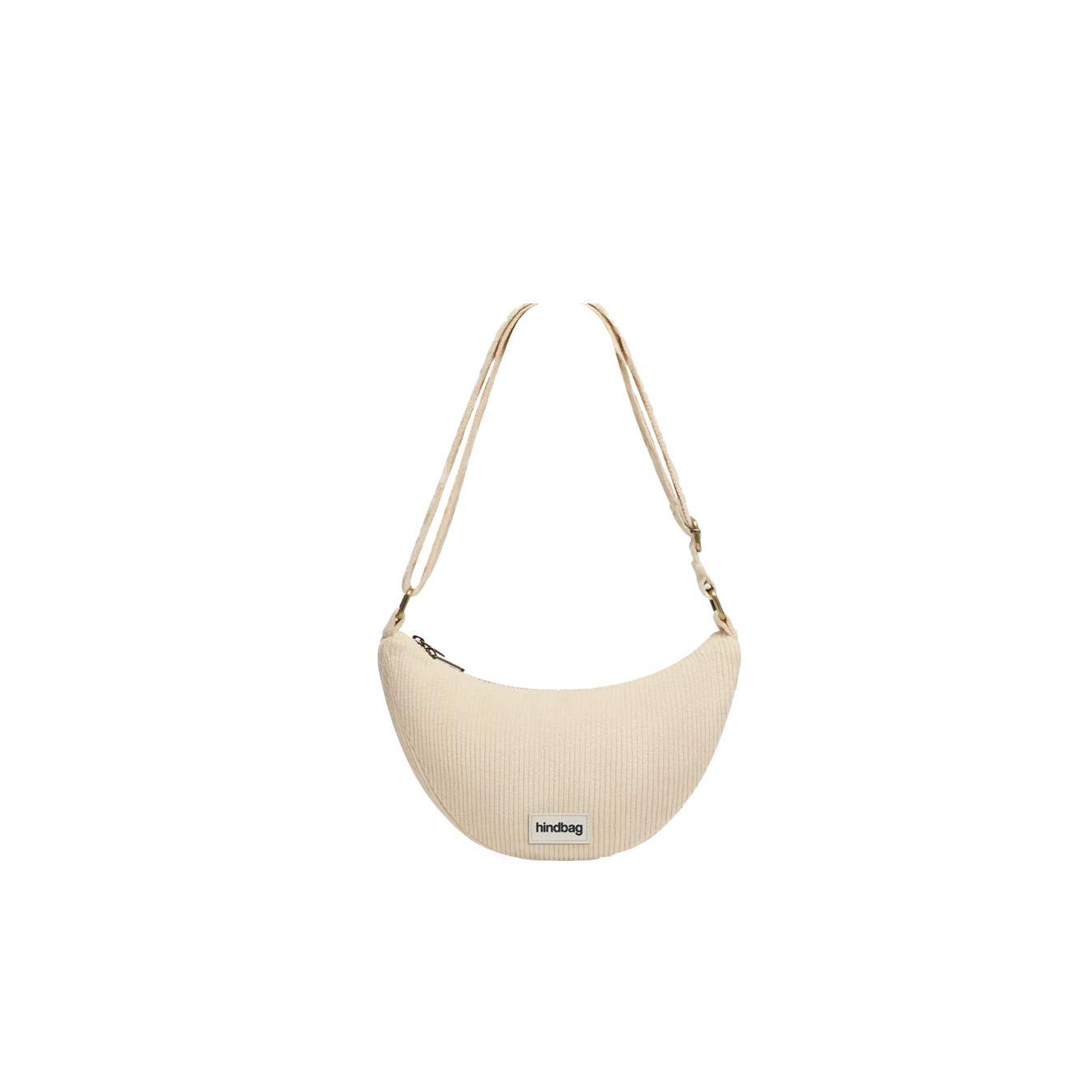 Hindbag Andrea Banana Bag in Organic Velvet Beige