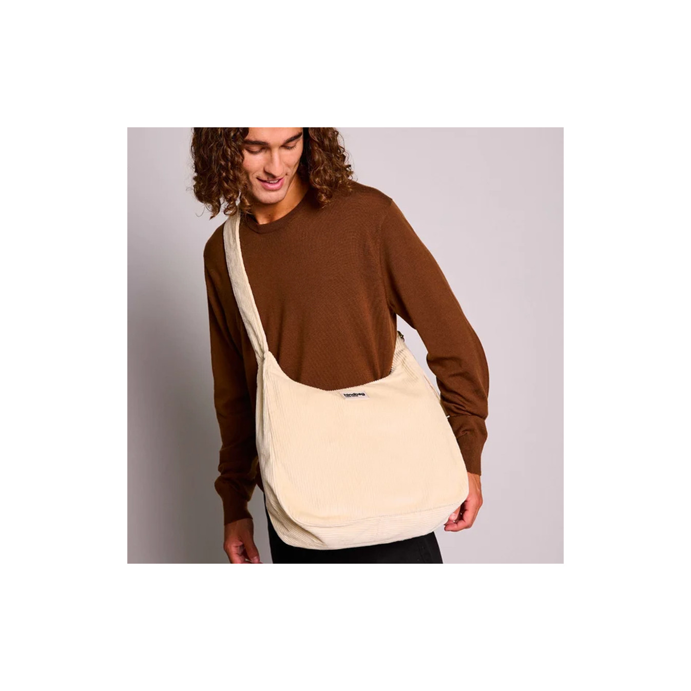 Hindbag Claire Sac Hobo En Velours Bio Beige