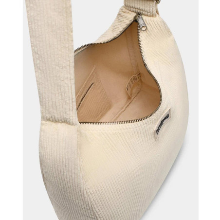 Hindbag Claire Sac Hobo En Velours Bio Beige ouvert