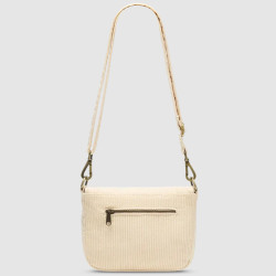 Hindbag Margault Trotter Bag in Velvet & Cotton Beige