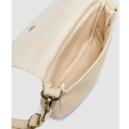 Hindbag Margault Trotter Bag in Velvet & Cotton Beige