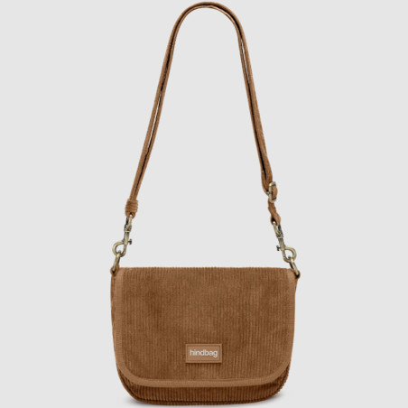 Hindbag Margault Sac Trotteur En Velours & Coton Macchiato face