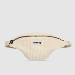 Hindbag Olivia Sac Banane En Velours & Coton Beige
