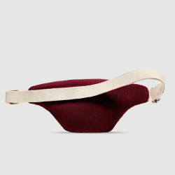 Hindbag Olivia Sac Banane En Velours & Coton Bordeaux dos