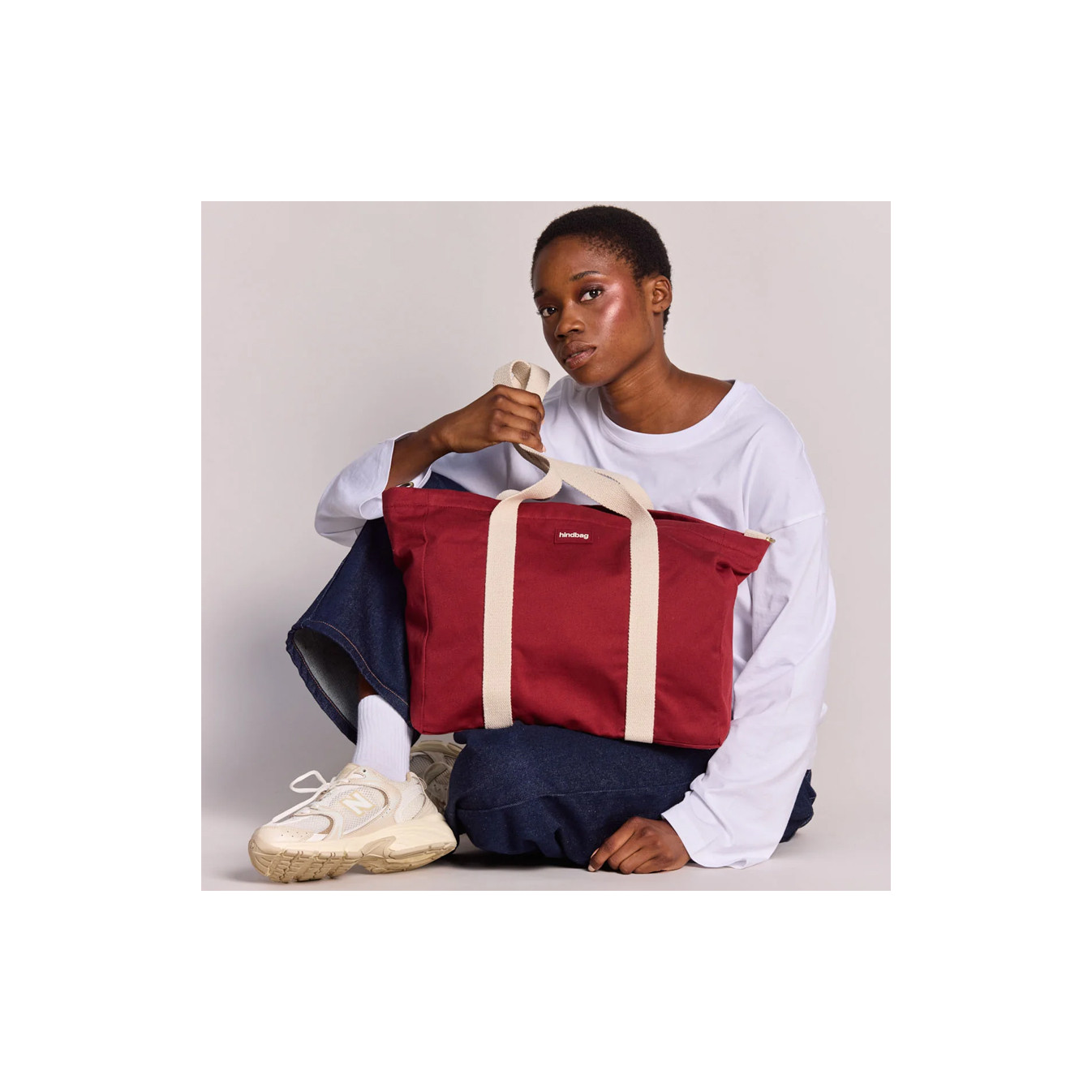 Hindbag Cesar Bio Cotton Tote Bag Bordeaux