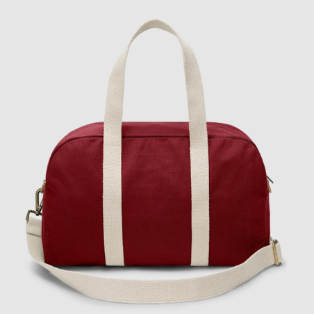 Hindbag Charlie Sac Weekend En Coton Bio Bordeaux dos