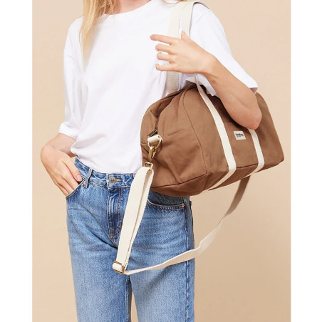 Hindbag Charlie Weekend Bag in Organic Cotton Cinnamon