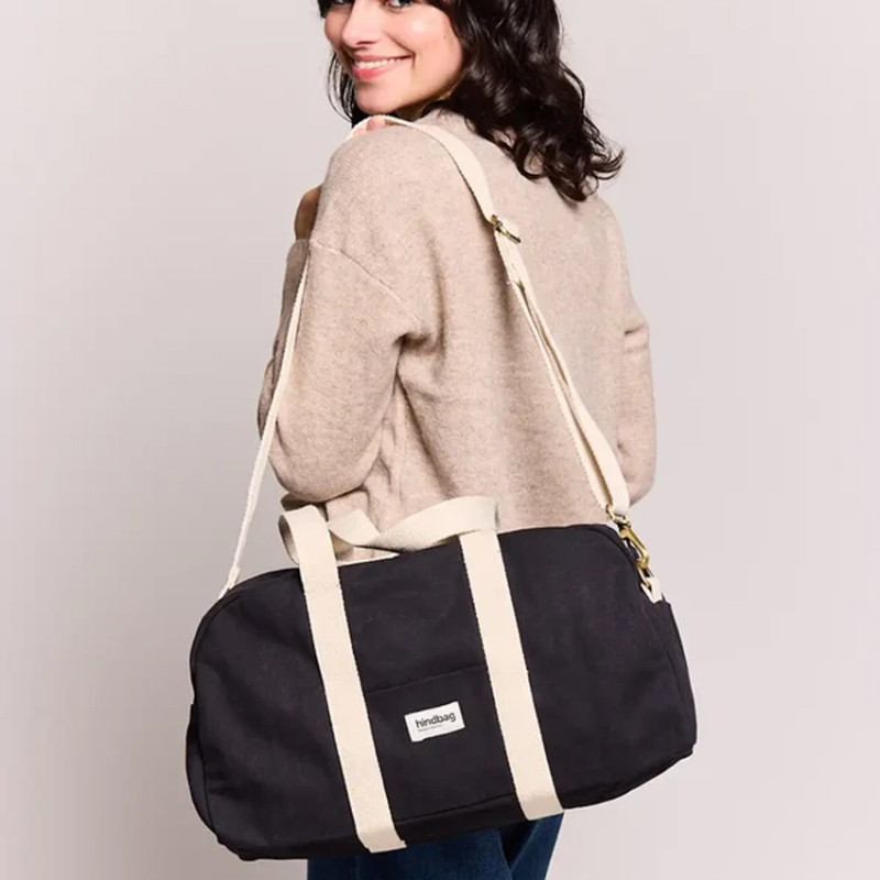 Hindbag Charlie Weekend Bag in Organic Cotton Black