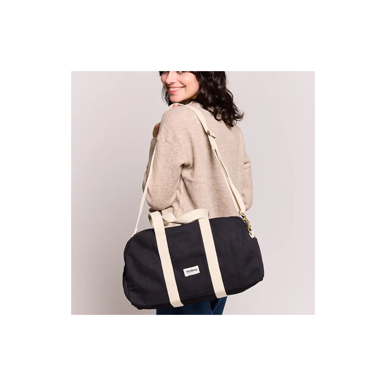 Hindbag Charlie Weekend Bag in Organic Cotton Black
