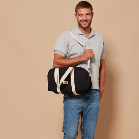 Hindbag Charlie Weekend Bag in Organic Cotton Black