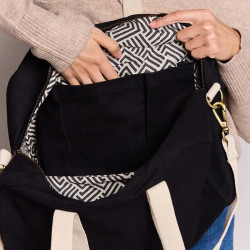 Hindbag Charlie Weekend Bag in Organic Cotton Black