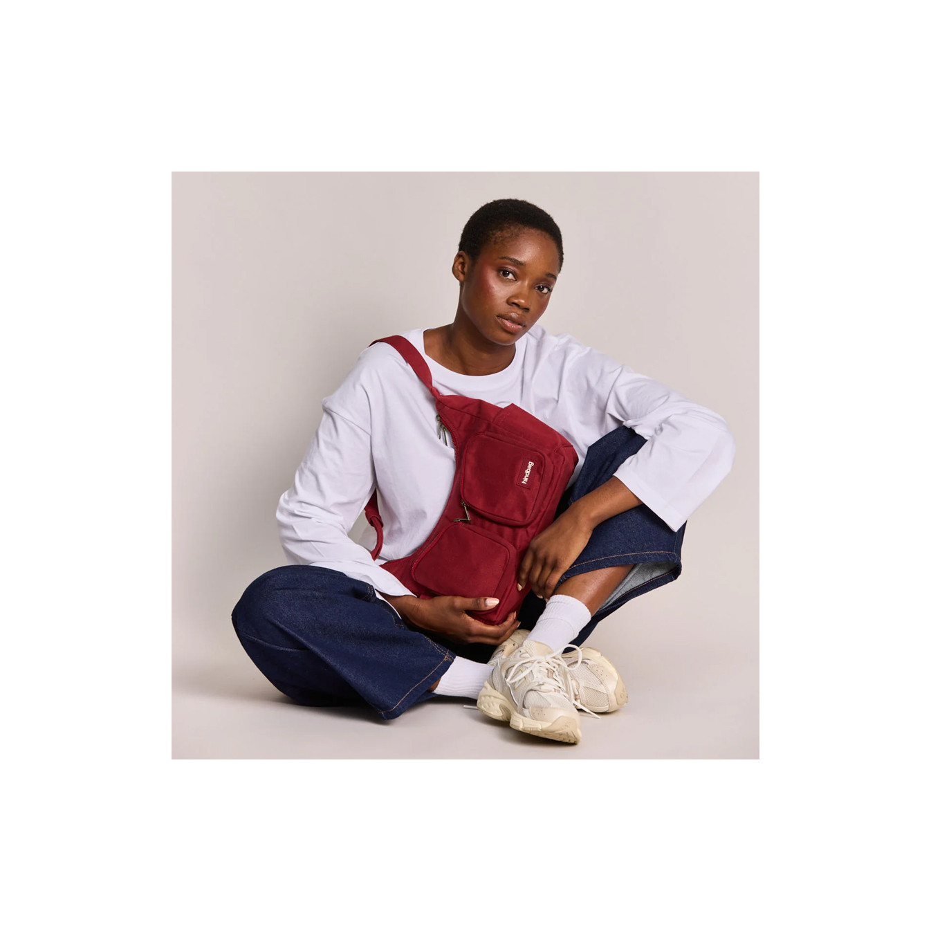 Hindbag Emile Sac Besace Multipoches En Coton Bio Bordeaux