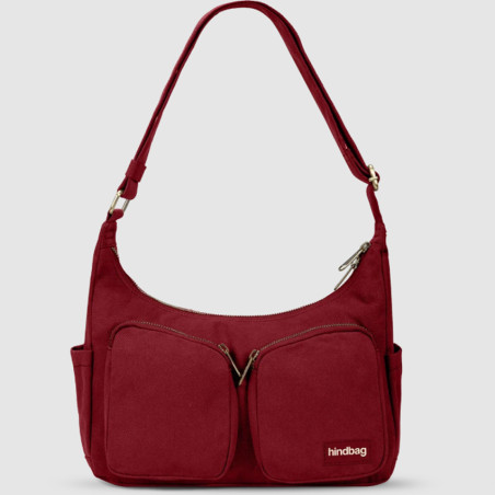 Hindbag Emile Multipocket Cotton Organic Backpack Bordeaux