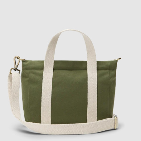 Hindbag Louise Petit Sac Cabas En Coton Olive dos