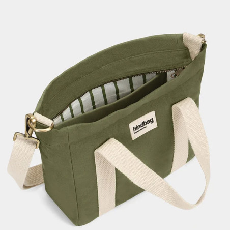 Hindbag Louise Small Cotton Tote Bag in Olive