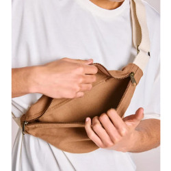Hindbag Olivia Sac Banane En Coton Bio Cannelle ouvert