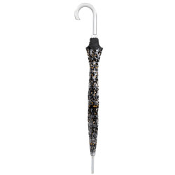 Isotoner Transparent Dome Umbrella Pvc/Leopard Black