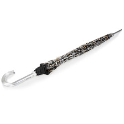 Isotoner Transparent Dome Umbrella Pvc/Leopard Black