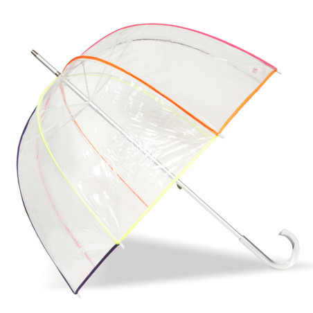 Isotoner Parapluie Femme Cloche Manuel PVC / Neon