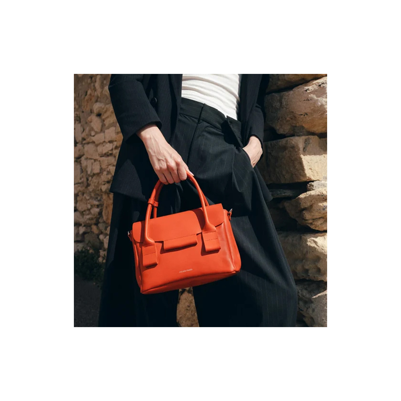 Ateliers Fourès Dicé Petit Sac Porté Main H340 Orange