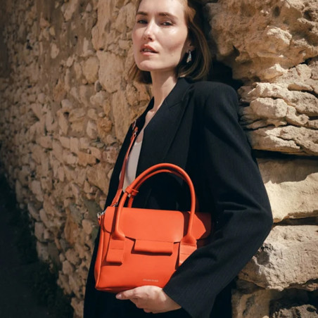 Ateliers Fourès Dicé Petit Sac Porté Main H340 Orange