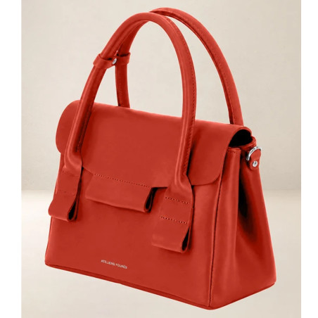 Ateliers Fourès Calista Petit Sac Porté Main H340 Orange côté