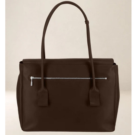 Ateliers Fourès Calista Grand Sac Porté Main H360 Café dos