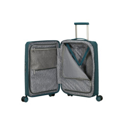 American Tourister Fastforward Valise Cabine Trolley 4 Roues Totaly Sarcelle ouvert