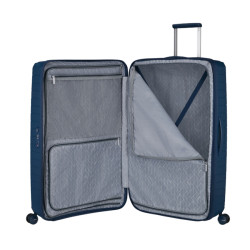 American Tourister Fastforward Valise Trolley 4 Roues 81 Cm Extensible Steel Blue ouvert