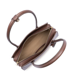 Lancaster Mademoiselle Bonnie Sac Porté Epaule Aux Anses Longues 572-130 Marron ouvert