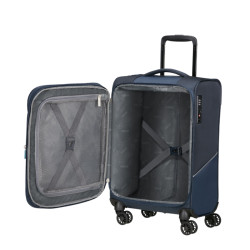 American Tourister SummerRide Valise Cabine Trolley 4 Roues 55 Cm Navy ouvert