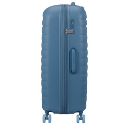 American Tourister Neovibe Valise Rigide 78Cm Extensible 4 Roues TSA Steel Blue profil