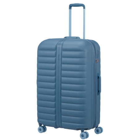 American Tourister Neovibe Valise Rigide 78Cm Extensible 4 Roues TSA Steel Blue poignée