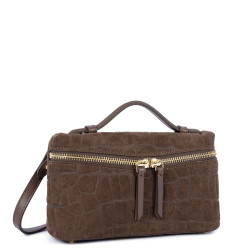 Lancaster Suède Exo Petit Sac Boite 530-61 Marron