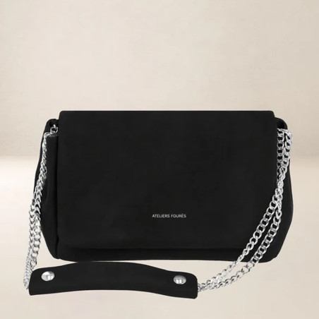 Ateliers Fourès Thalassa Small Trotteur Bag in Leather T240 Black