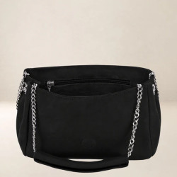 Ateliers Fourès Thalassa Sac Trotteur En Cuir T240 Noir ouvrir