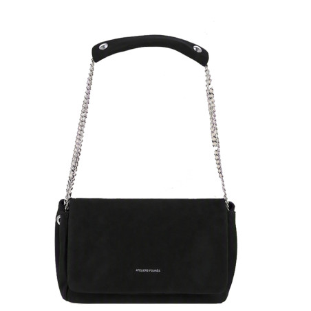 Ateliers Fourès Thalassa Small Trotteur Bag in Leather T240 Black