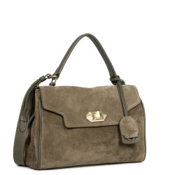 Lancaster Suede Grace Handbag 530-71 Khaki
