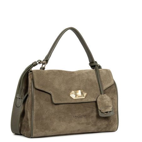 Lancaster Suède Grace Sac A Main 530-71 Kaki cote