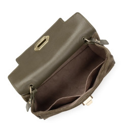 Lancaster Suede Grace Handbag 530-71 Khaki