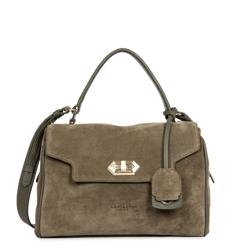 Lancaster Suede Grace Handbag 530-71 Khaki