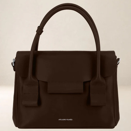 Ateliers Fourès Calista Petit Sac Porté Main H340 Café face