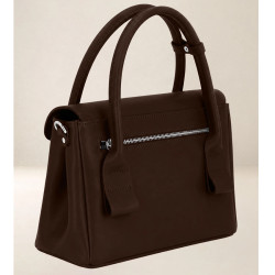 Ateliers Fourès Calista Petit Sac Porté Main H340 Café côté dos