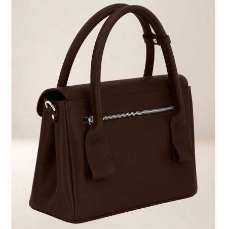 Ateliers Fourès Dicé Petit Sac Porté Main H340 Café