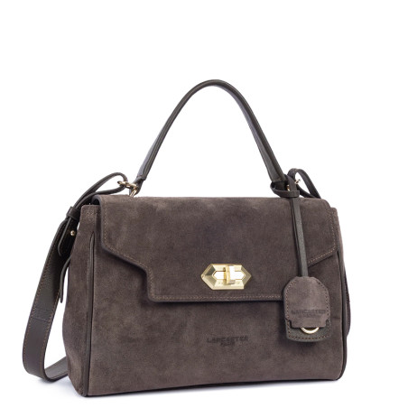 Lancaster Suede Grace Handbag 530-71 Brown